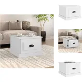 vidaXL Table basse blanche 50x50x35 cm Bois composite - Tables basses