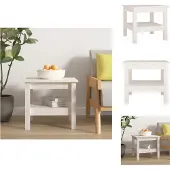 vidaXL Table basse blanche 45x45x40 cm Pin massif - Tables basses