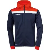 Uhlsport Offense 23 Veste d'entraînement avec capuche enfants - Marine / Rouge / Blanc