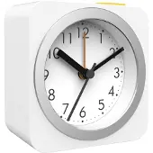 Technoline Modell B - Réveil à quartz analogique dans un design élégant avec un rétroéclairage chaud en blanc