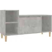 Syfax Meuble TV Gris béton 100x35x55 cm Bois d'ingénierie