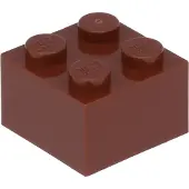 LEGO brique 2x2 3003 - 50 pièces rouge-brun