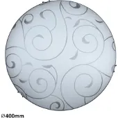 Rabalux Plafond verre 40 cm E27 2x60W clip rond chrome Harmony Lux 3853
