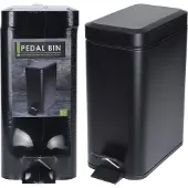 Huismerk Poubelle à pédale 5 L Noir mat