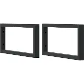 Syfax Supports d'étagères pour lavabo 2 pcs noir rectangulaire acier