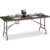 B2X Table de jardin pliante aspect bois