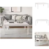 vidaXL Table basse blanche 100x100x40 cm Pin massif - Tables basses