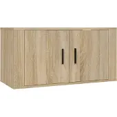Syfax Meuble TV mural Chêne Sonoma 80x34,5x40 cm