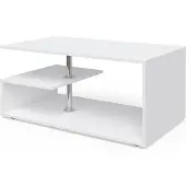 Vicco Table basse Guillermo Blanc 91x52.6cm, Model 28277