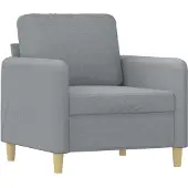 vidaXL Fauteuil gris clair 60 cm Tissu