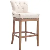 CLP Tabouret de bar Lakewood Tissu, antique clair
