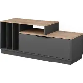 Vicco Buffet bas Betti Anthracite/Sonoma 120x49.9cm avec 1 porte, Model 51715
