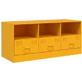 Syfax Meuble TV jaune moutarde 99x39x44 cm acier