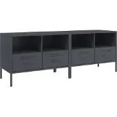 Syfax Meubles TV 2 pcs anthracite 68x39x50,5 cm acier