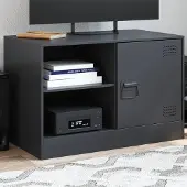 Prolenta Maison Exclusive - Meuble TV noir 67x39x44 cm en acier