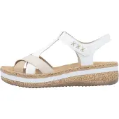 Rieker Sandale Compensée en cuir Massa