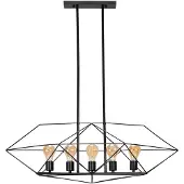 Toolight Lampe Suspendue APP1037-5CP Black