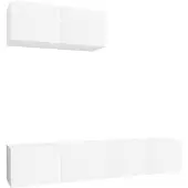 Syfax Ensemble de meubles TV 3 pcs Blanc Bois d'ingénierie