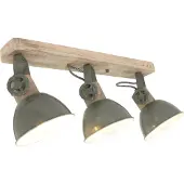 Steinhauer - spot - Gearwood - vert - métal bois de caoutchouc - spot en saillie - E27 - 2133G