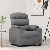 Prolenta Maison Exclusive - Fauteuil relax gris clair en tissu