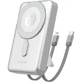Dudao K29 wireless powerbank 10000mAh 20Watt 2xcables Sølv