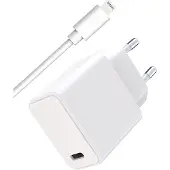 Wow CS 20W USBC PD + Cable C/MFI 1m Blanc