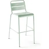 Oviala Chaise haute en métal vert sauge - Palavas