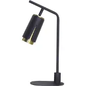 Milagro Lampe de bureau noire avec accent doré Flower 1xGU10 8W