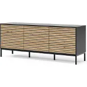 Vicco Lowboard Eliza Chêne doré/anthracite 150x60cm avec 3 tiroirs, Model 55180