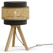 Vicco Lampe de table Morten Noir 26x45cm avec support, Model 52012