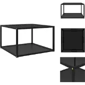 vidaXL Table basse noire 60x60x35 cm verre trempé - Tables basses