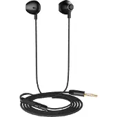Akashi , Casque filaire avec jack 3,5 mm et microphone intégré, noir