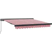 vidaXL Store extensible rouge et blanc 300 x 250 cm