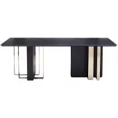 AEA Schwarzer Designer Esstisch Esszimmer Möbel Tisch Luxus Holztische 240x100