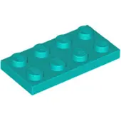 LEGO 50 pièces 3020 Plaques 2x4 Part Basic 50 Turquoise foncé