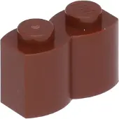 LEGO 1x2 Pallisade - 250 pièces rouge-brun