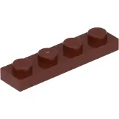 LEGO plaque 1x4 3710 - 250 pièces marron