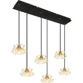 Globo Lighting Lampe à suspendre métal noir mat, 6x G9 LED