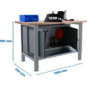 Simon Rack Simonwork (bancos De Trabajo) Bt6 Pro Workbench 865x1500x750 Mm Argenté