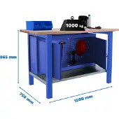 Simonwork (bancos De Trabajo) Bt6 Pro Workbench 865x1500x750 Mm Bleu