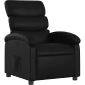 Syfax Fauteuil inclinable noir similicuir