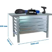 Simonwork (bancos De Trabajo) Établi Bt6 5box 830x1500x730 Mm