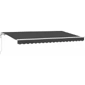 Syfax Auvent Rétractable Anthracite 400 x 200 cm tissu