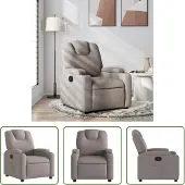 The Living Store fauteuil inclinable tissu taupe