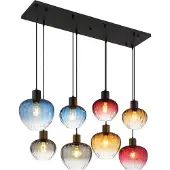 Nowa Lampe à suspendre métal noir mat, 8x E27