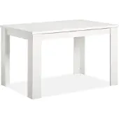 Homestyle4u Table à Manager Table Extensible Table Salle a Manger Table de Cuisine en Bois Blanc