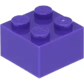 LEGO : 100x Stein 2x2 en violet foncé
