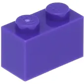 LEGO 250 pièces 3004 Brick 1x2 Part Basic Bricks 250 Violet foncé