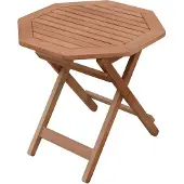 Spetebo Table, carrée, pliante - En eucalyptus - Table d'appoint