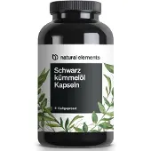 Natural Elements Huile de nigelle originale Nigella sativa – 400 gélules – 1 000 mg d'huile de nigelle/jour